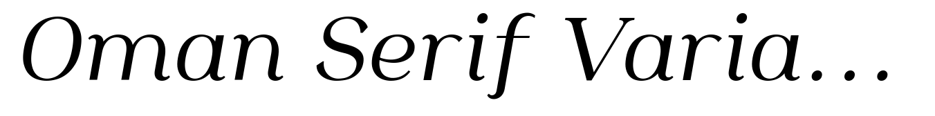 Oman Serif Variable Italic
